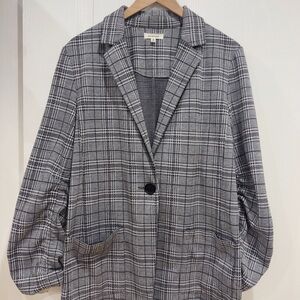Plaid Gray Women's Jacket